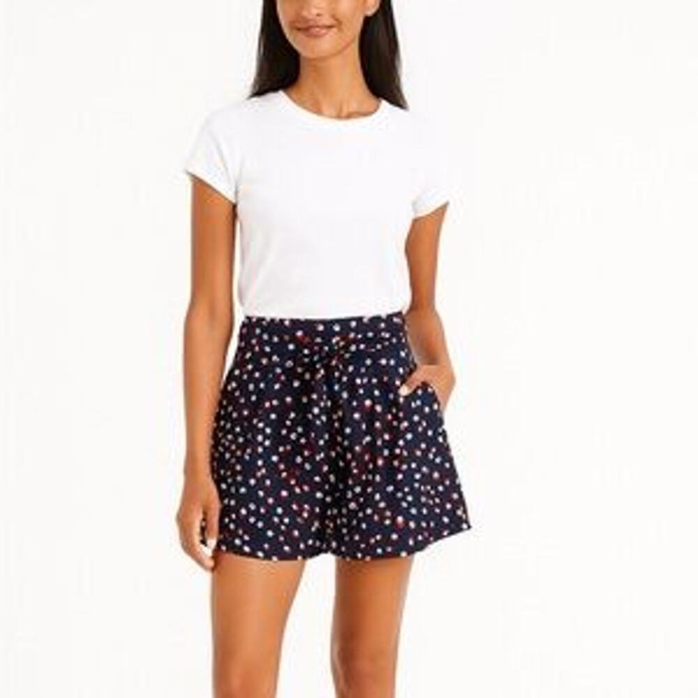 Leith Tie Front Paperbag Shorts Medium Polka Dot High Waist Nordstrom Boho 🖤🤍